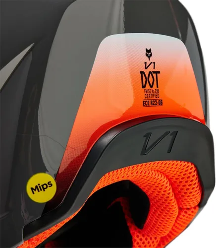Vista 6 de Fox Racing Casco unisex para motocross V1, gris, XS
