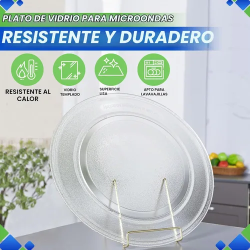 Vista 2 de Placa de repuesto para microondas de 16 pulgadas para placa giratoria de microondas WB49X10166 GE. Reemplaza exactamente la placa giratoria