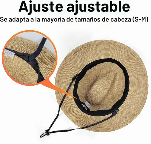 Vista 6 de Nollia Sombrero de vaquero de paja occidental para mujer, sombrero de sol de ala ancha con 3 bandas de cuentas intercambiables, ajuste ajustable