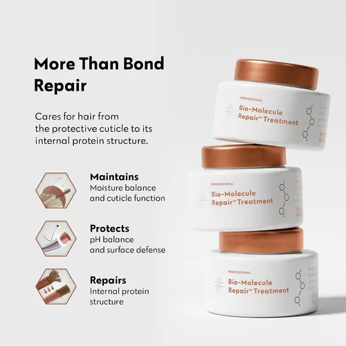 Vista 3 de CUATRO RAZONES Mascarilla reparadora de bio-moléculas para cabello dañado Tratamiento de reparación de biomoléculas