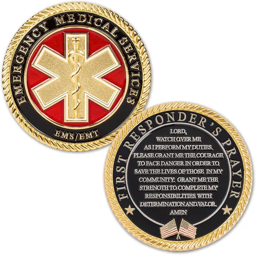Vista 10 de Moneda de Oración de las Fuerzas Armadas de la Fuerza Aérea - Moneda de Desafío del Valor de la USAF - Regalos para la Fuerza Aérea - Negocio Usmc