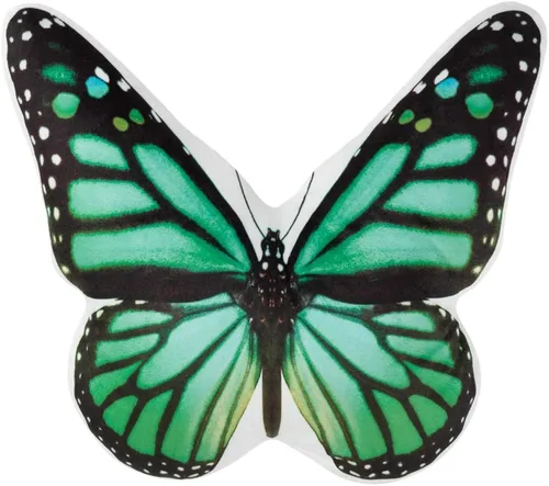 Vista 14 de JWH Almohada decorativa de mariposa 3D, almohada de animales estética, de peluche, funda de almohada con estampado de bonito cojín para cama, sofá