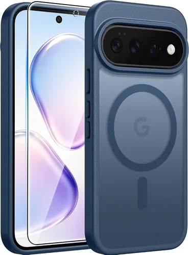 Vista 114 de FNTCASE Funda para iPhone 17 Pro: Fundas delgadas translúcidas de color azul claro compatibles con MagSafe, protección completa de la cámara