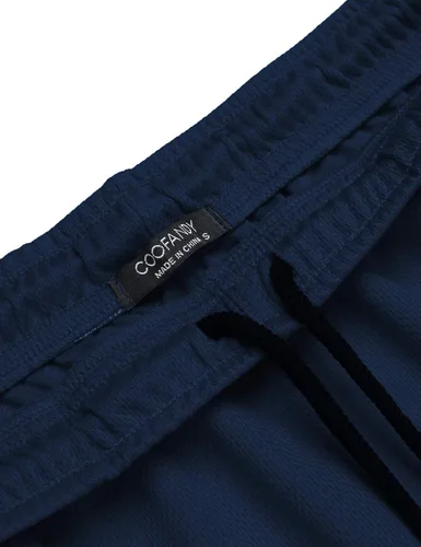 Vista 4 de COOFANDY Paquete de 3 pantalones cortos de entrenamiento para hombre, pantalones cortos deportivos de malla, ligeros, para culturismo, con bolsillos
