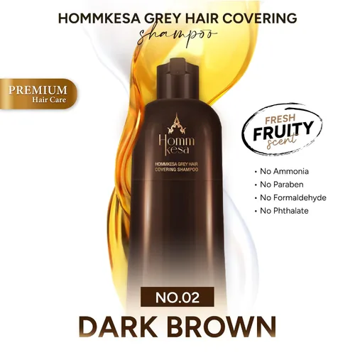 Vista 3 de Champú para cubrir el cabello gris - Champú de tinte para cabello 3 en 1 premium para cabello gris (marrón oscuro)