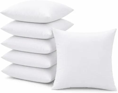 Vista 7 de Juego de 6 cojines lumbares rectangulares de 12 x 20 pulgadas con relleno de poliéster para fundas de almohada decorativas