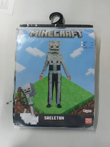 Vista 6 de Disfraz de esqueleto clásico de Minecraft para niños Traje de cosplay de Minecraft para niños y niñas Disfraz de esqueleto de Minecraft para niños
