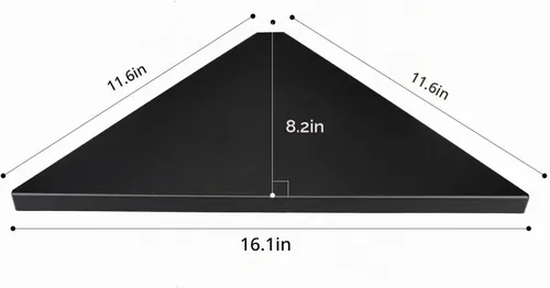 Vista 3 de evron Juego de 2 estantes de montaje de esquina, estantes de pared flotantes fáciles de instalar con acabado de grano de madera, plástico ABS