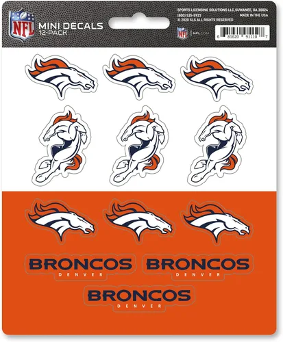 Vista 6 de FANMATS NFL - Mini calcomanías unisex para adolescentes de la NFL, paquete de 12