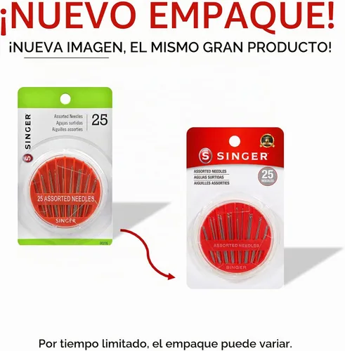 Vista 10 de Singer 25 agujas surtidas para coser en estuche, paquete de de 1