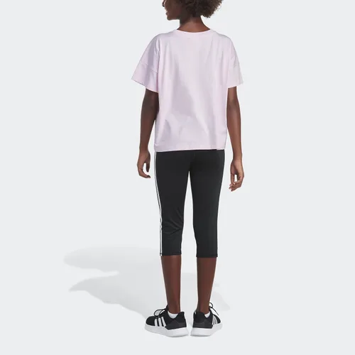 Vista 3 de adidas Camiseta de manga corta extragrande para niñas, Negro