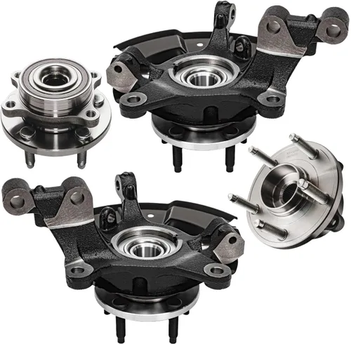 Vista 89 de Detroit Axle - Kit de nudillos traseros izquierdo FWD para Hyundai Santa Fe 2007-2009 Veracruz 2007-2012, reemplazo del conjunto de cojinete