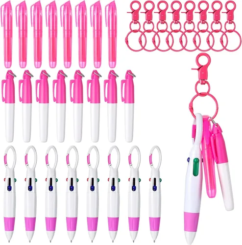 Vista 8 de Geyoga Juego de 36 mini resaltadores – Incluye 9 resaltadores azules, 9 marcadores, 9 bolígrafos retráctiles y 9 insignias de enfermería para regalo