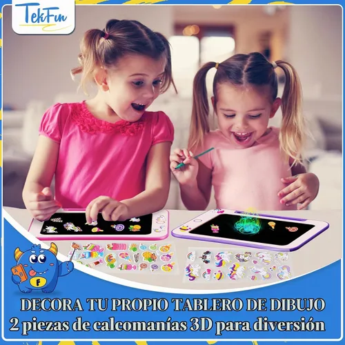 Vista 4 de TEKFUN - Tableta de escritura LCD para niños, juguetes para niñas pequeñas, tabla de dibujo de garabatos, regalos de Pascua para niños, regalo