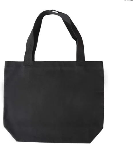 Vista 3 de Durable 100% algodón 12oz lona resistente extra grande bolsa de comestibles bolsa de playa bolsa de compras bolsa multiusos