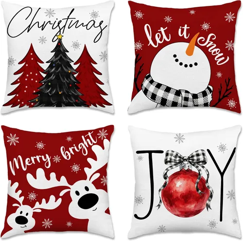 Vista 20 de pinata Juego de 4 fundas de almohada de otoño de 18 x 18 pulgadas