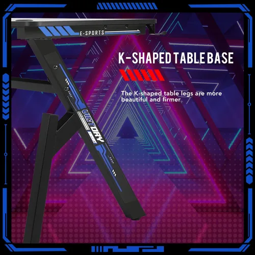 Vista 4 de FDW Escritorio para computadora, escritorio para videojuegos, mesa de computadora para estudiantes, escritorio de oficina, mesa de estación