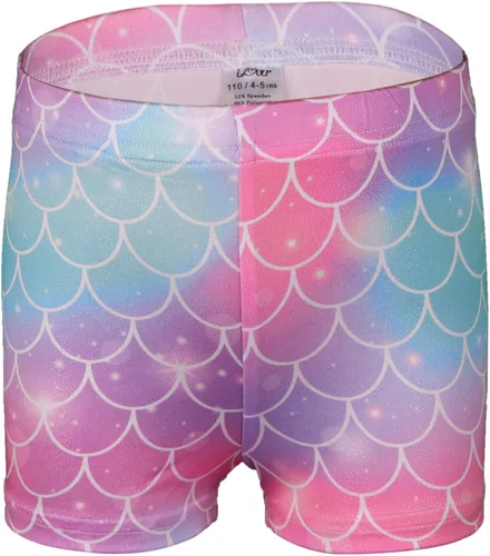 Vista 3 de iLover Pantalones cortos de gimnasia atlética para niñas de color sólido