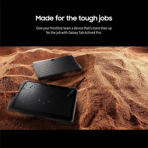 Vista 4 de SAMSUNG Galaxy TabActive4 Pro - Tableta de trabajo Android de 10.1 pulgadas, 64 GB 5G, LTE desbloqueada, 4 GB de RAM, diseño resistente, pantalla