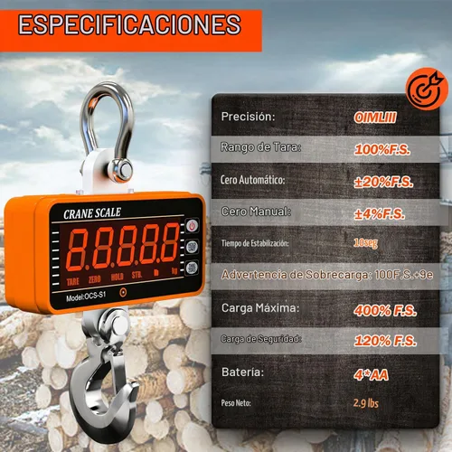 Vista 4 de Yatointo 1000 kg/2000 lb Balanza de grúa digital, balanza industrial de suspensión de carga pesada con control remoto, tipo inteligente, pantalla