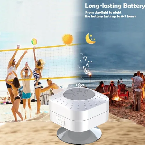 Vista 7 de Altavoces de Ducha Bluetooth, Altavoz Inalámbrico Portátil para Exteriores con Ventosa, se Empareja Fácilmente con Teléfonos, Tabletas, Computadora