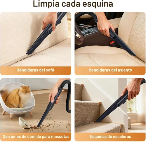 Vista 6 de Limpiador portátil de alfombras y tapicería, máquina de limpieza de alfombras de 18 Kpa para eliminación profunda de manchas, limpiador de manchas