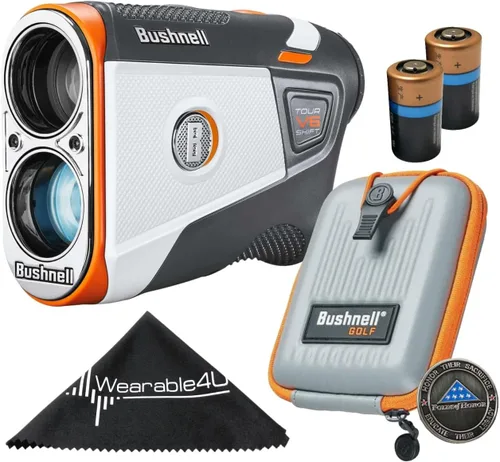 Vista 9 de Bushnell Tour V6 / Tour V6 Shift Telémetro láser de golf con paquete Wearable4U