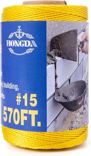 Vista 15 de HONGDA #18 - Línea de polipropileno trenzado Mason de 215 pies, naranja