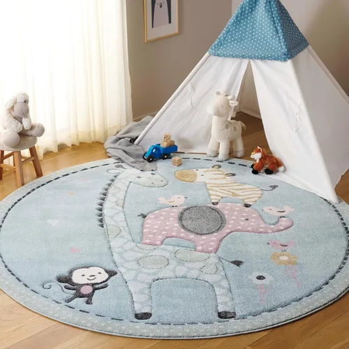 Vista 14 de SAFAVIEH Carousel Kids Collection - Alfombra decorativa de 2 x 3 pies, color marfil, diseño animal, no desprende pelusa y de fácil cuidado, ideal