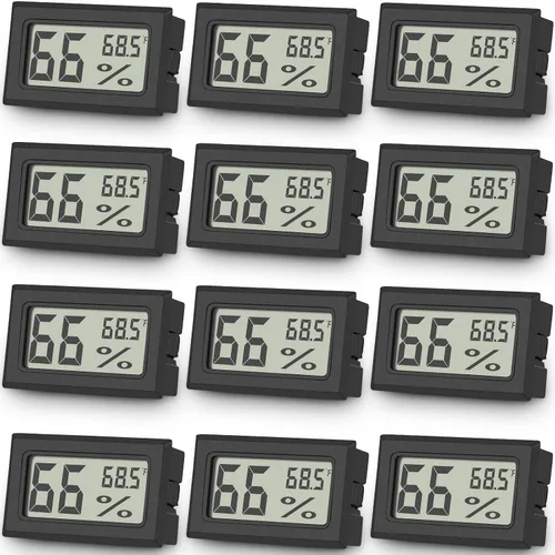 Vista 7 de Vaikby Paquete de 6 medidores de temperatura y humedad digitales mini, monitor de humedad interior, medidor de temperatura y humedad con Fahrenheit