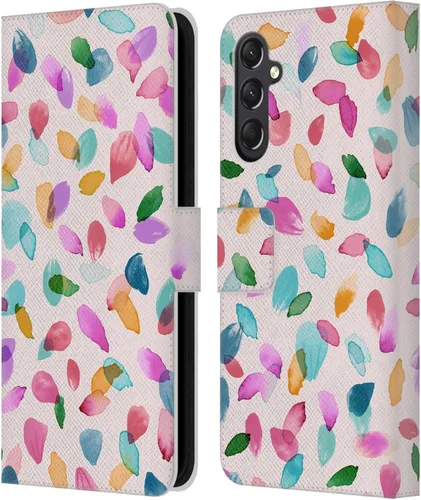 Vista 53 de Head Case Designs Officially Licensed Ninola Ditsy Flowers Yellow Nature Bold Leather Wallet Case Compatible with Samsung Galaxy A07 4G