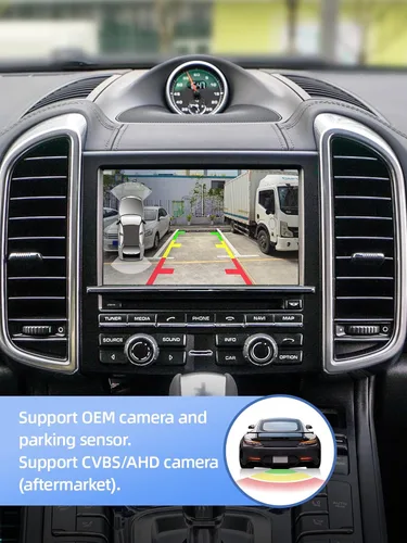 Vista 5 de ISUDAR PCM 3.1 Carplay inalámbrico y Android Auto Módulo para Porsche Panamera Cayenne Macan Cayman Boxster 911 718 Soporte Cámara reversa Sensor