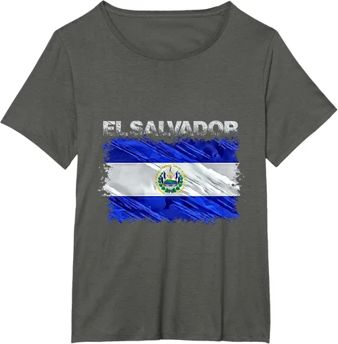 Vista 62 de Camiseta El Salvador, Negro
