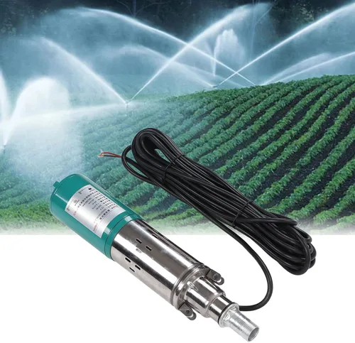 Vista 7 de DC12V 220W Bomba de pozo sumergible solar de acero inoxidable cepillado bomba de tornillo alta elevación 98.4 ft para riego agrícola