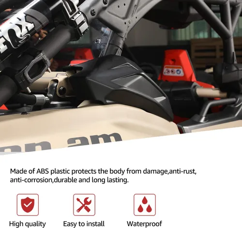Vista 3 de HAKA TOUGH Cubierta de plástico con moldura de jaula trasera para Can Am Maverick X3 / X3 Max 2017-2022, accesorios de placa de protección de pilar