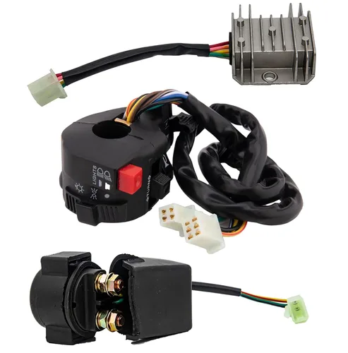 Vista 4 de Kit completo de arnés de cableado con electricidad para ATV Quad 4 Wheelers 150CC-250CC - por KAKO