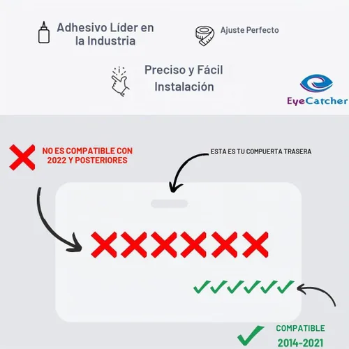 Vista 5 de EyeCatcher - Letras de inserción para portón trasero compatibles con Tundra 2014-2021 (cromado)
