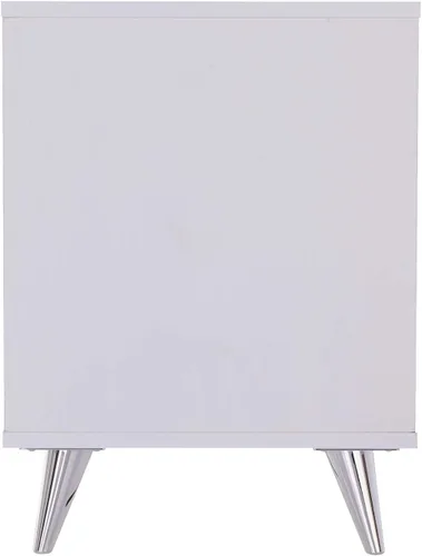Vista 10 de SEI Furniture Oren - Mesita de noche con cajones, color blanco (AMZ2486FH)