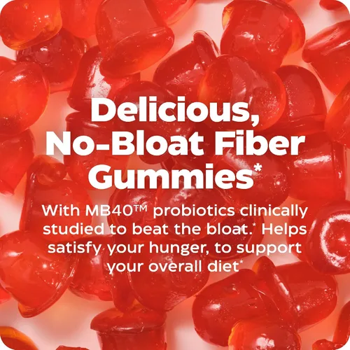 Vista 5 de Enzymedica Fiber+ Gomitas prebióticas y probióticas para mujeres y hombres, 90 unidades Gut Health & Digestive Support, 5g Fiber & 50mg Bacillus