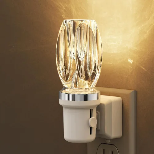 Vista 8 de L LOHAS LED - Luz nocturna enchufable con sensor de luz, 0-100Lm de brillo ajustable, 3000K blanco suave, luz nocturna decorativa de acrílico