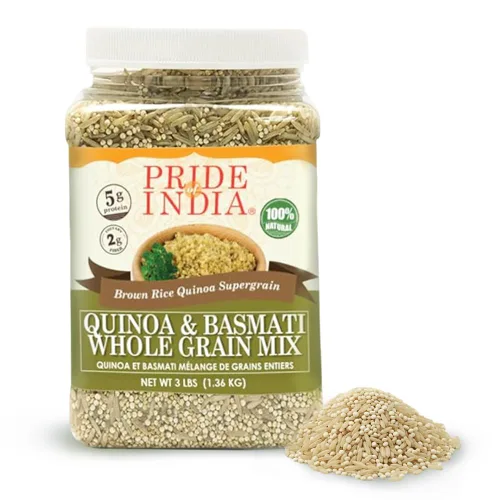 Vista 8 de Pride Of India - Paquete de 6 - Mezcla de arroz basmati integral indio y cocari de lentejas - Superalimento proteico, tarro de 1.5 libras
