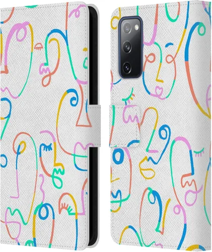 Vista 171 de Head Case Designs Officially Licensed Ninola Brushstrokes Multi Colorful Leather Wallet Case Compatible with Samsung Galaxy A07 4G