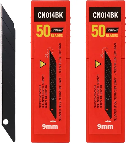 Vista 8 de FOSHIO Hojas de Repuesto para Cuchillo de Arte Universal de 30 Grados con Corte de Snap-off, Material de Acero al Carbono de Alta Dureza, Hojas