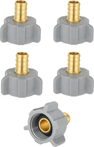 Vista 23 de Adaptador recto giratorio EFIELD 1/2" Pex X 7/8" BC (Ballcock) Tubería de latón PEX FittingsAdaptador recto giratorio de tuerca
