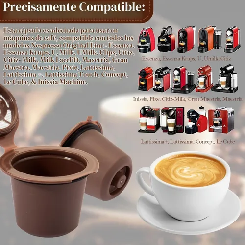 Vista 2 de Cápsulas de café reutilizables recargables para tazas Nespresso