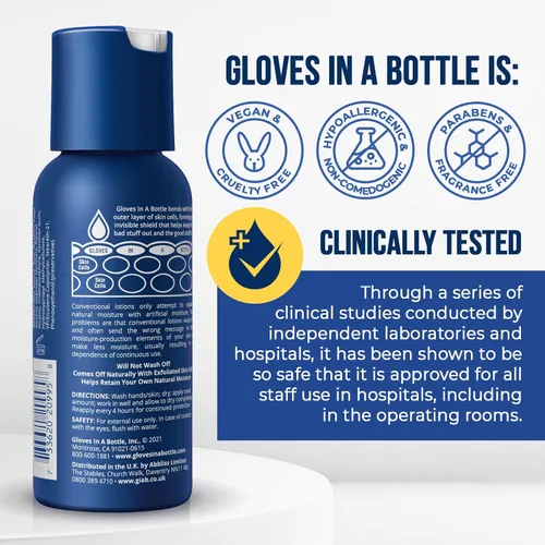 Vista 5 de Blindaje de guantes en una botella Loción – Ideal para piel seca Itchy. grease-less y fragancia gratis.