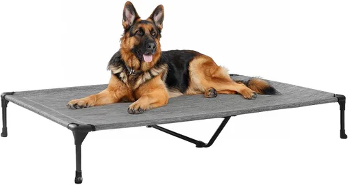 Vista 18 de Veehoo Cama elevada para perros medianos, para exteriores, cama elevada y refrescante para perros, cama para mascotas con malla transpirable, patas
