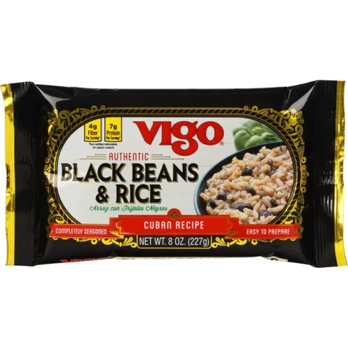 Vista 6 de Vigo Auténticos frijoles negros y arroz, bajo en grasa, 8 onzas (frijoles negros y arroz, paquete de 1)