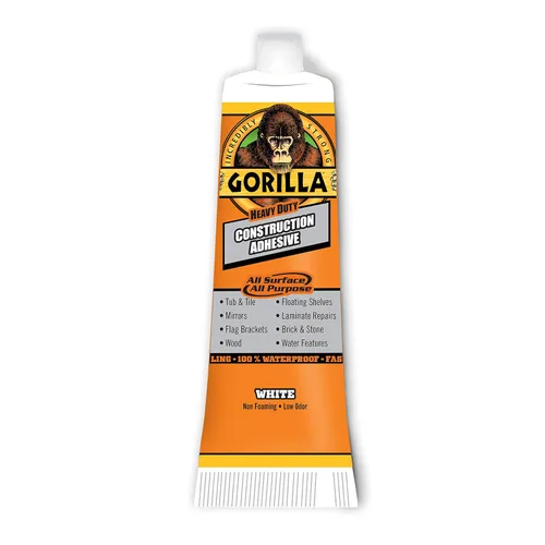Vista 8 de Gorilla Adhesivo de construcción resistente, tubo de compresión de 2.5 onzas, blanco, (paquete de 5)