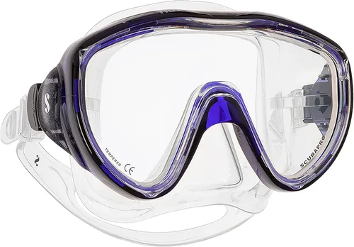 Vista 3 de SCUBAPRO Flux Scuba Mask with Ultra Clear Single Lens and Hypoallergenic Silicone Skirt for Diving, Freediving or Snorkeling